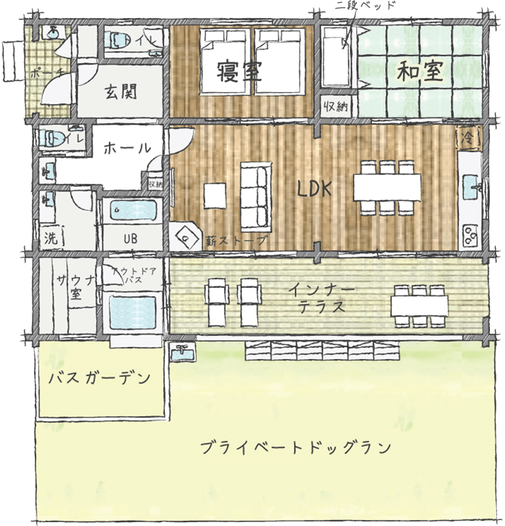 ログプレミアムルオント間取り図